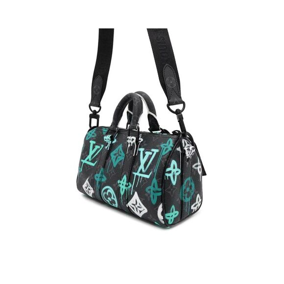 Pre Loved Louis Vuitton Keepall Bandouliere Graffiti handbag Women Black - Picture 2 of 8